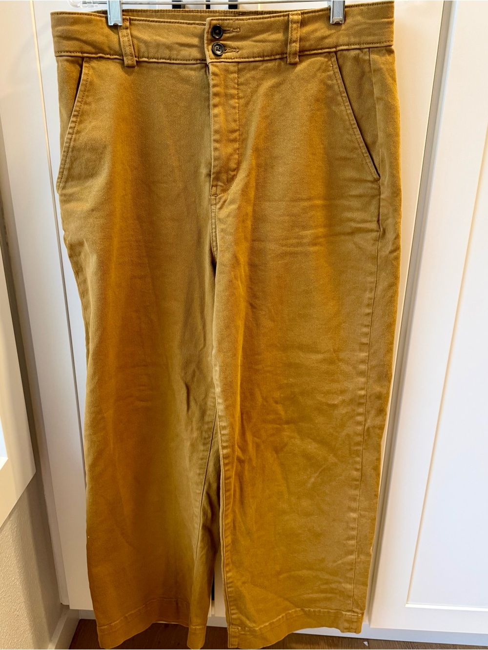 Adorable Everlane Mustard Heavy Denim Wide Legged Pants